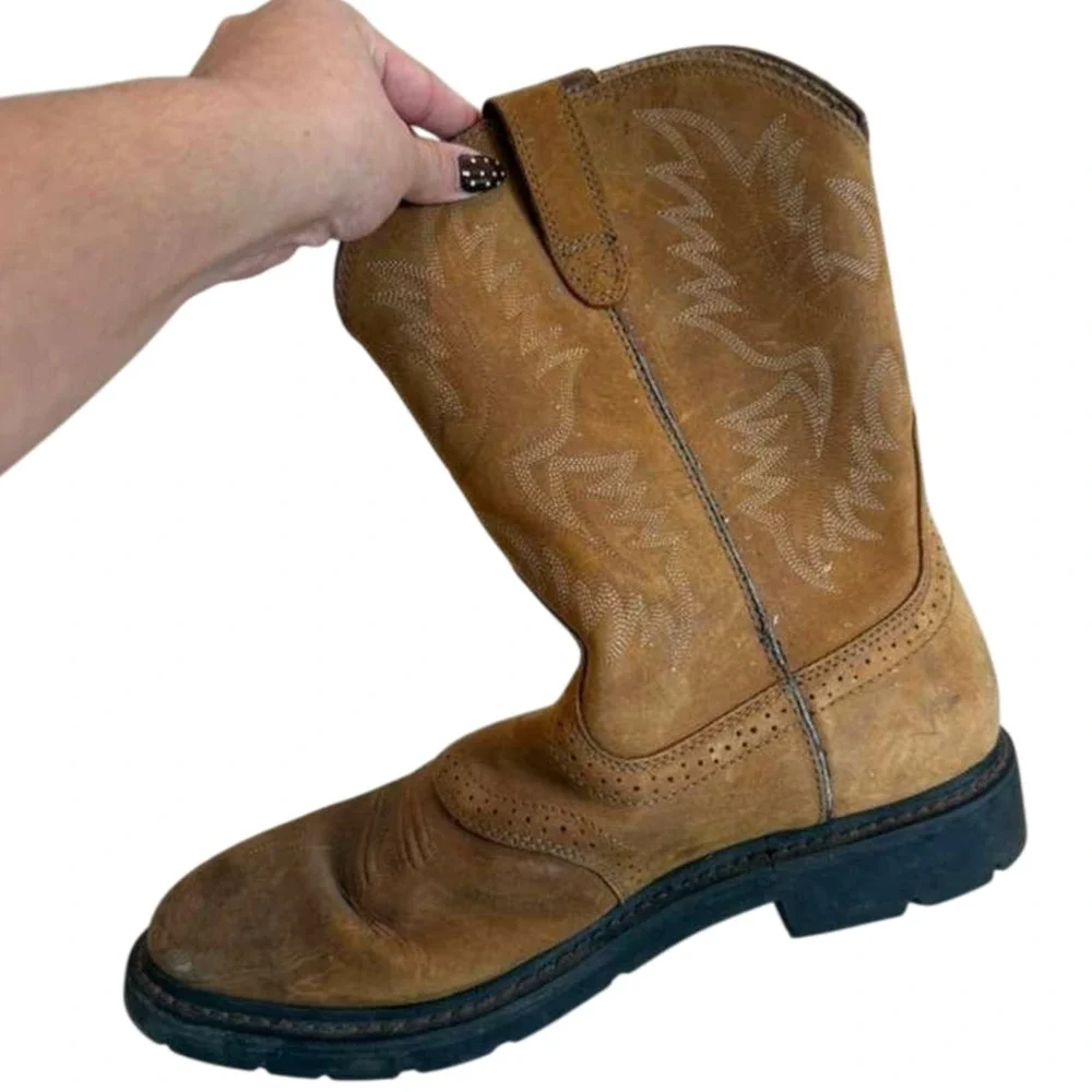 Ariat Brown Men’s Sierra Wide Round Toe Leather Work Boots Size US 13D